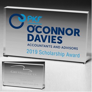 Rect. Acrylic Paperweight - 3" x 5" x 3/4" - 2044C-S (Screen Print)