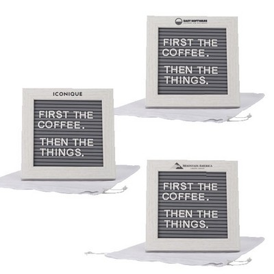 Cipher Wood Frame with Plastic Letter Board